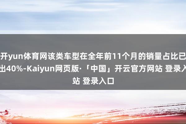 开yun体育网该类车型在全年前11个月的销量占比已高出40%-Kaiyun网页版·「中国」开云官方网站 登录入口